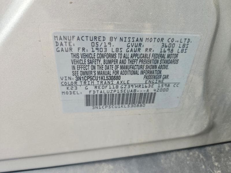 2019 NISSAN KICKS S 13