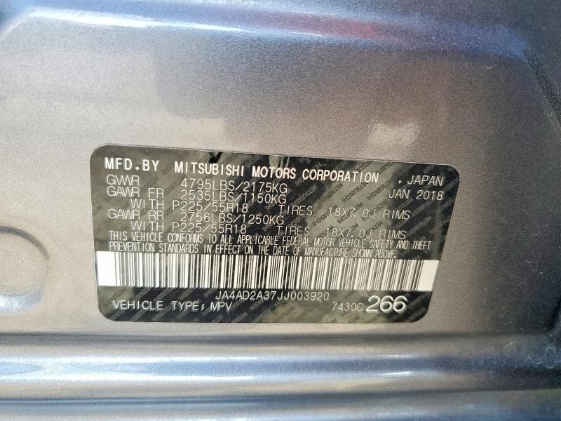 2018 MITSUBISHI OUTLANDER ES 13