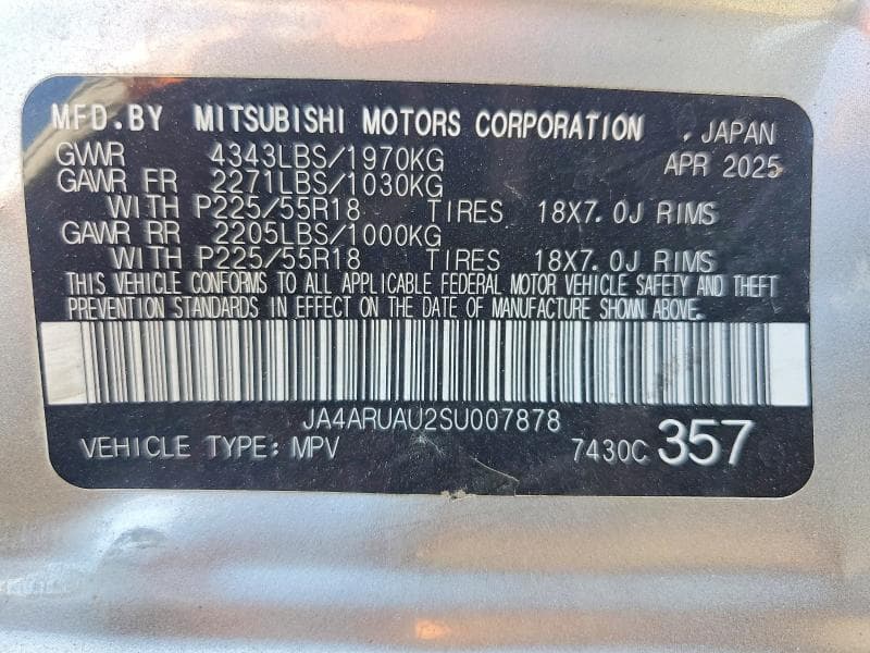 2025 MITSUBISHI OUTLANDER SPORT S 14