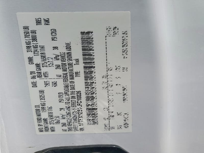 2020 FORD F150 SUPER CAB 12