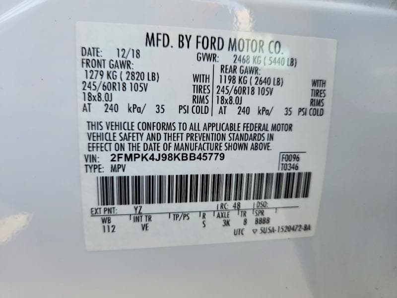 2019 FORD EDGE SEL 14