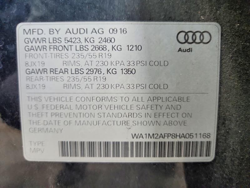 2017 AUDI Q5 PREMIUM PLUS 13