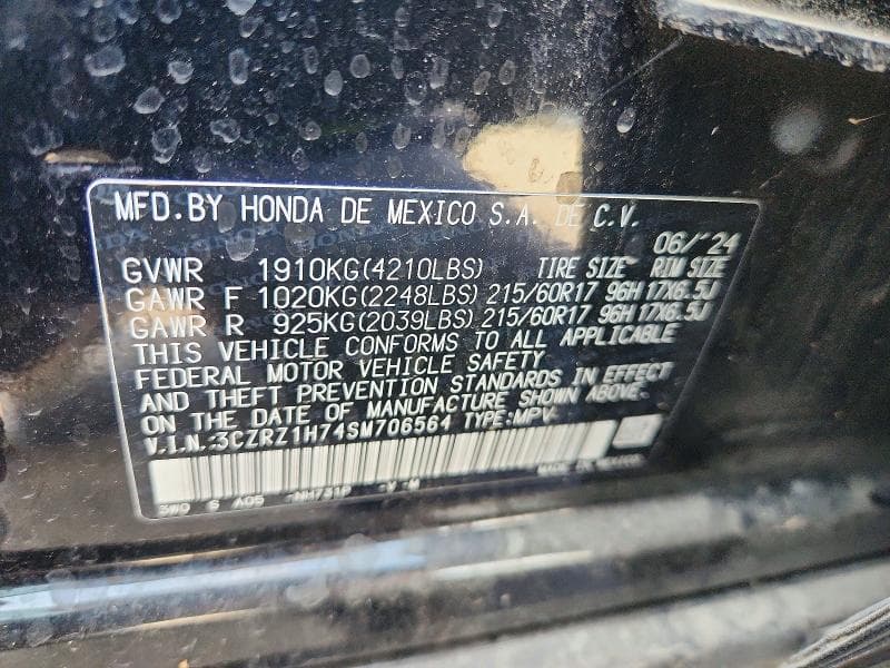 2025 HONDA HR-V EXL 13