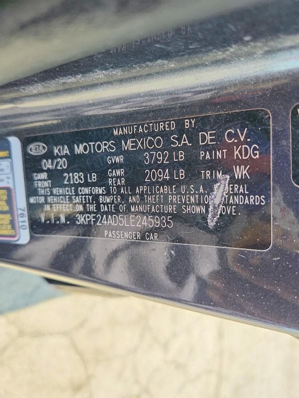 2020 KIA FORTE LXS 12