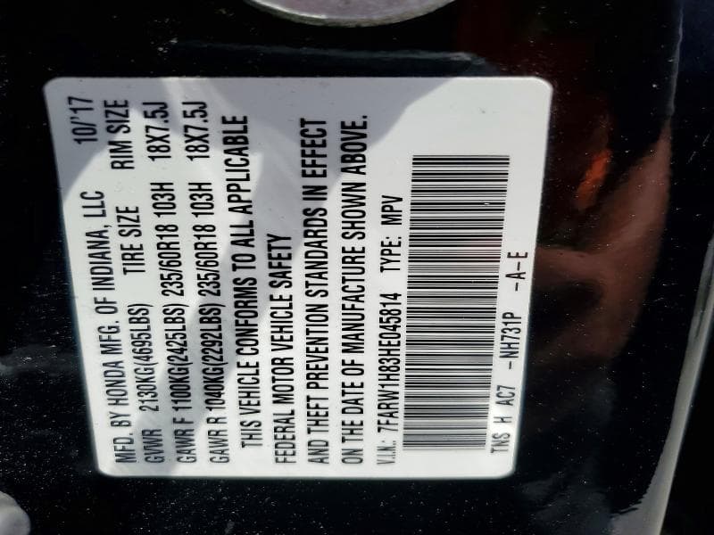 2017 HONDA CR-V EXL 13