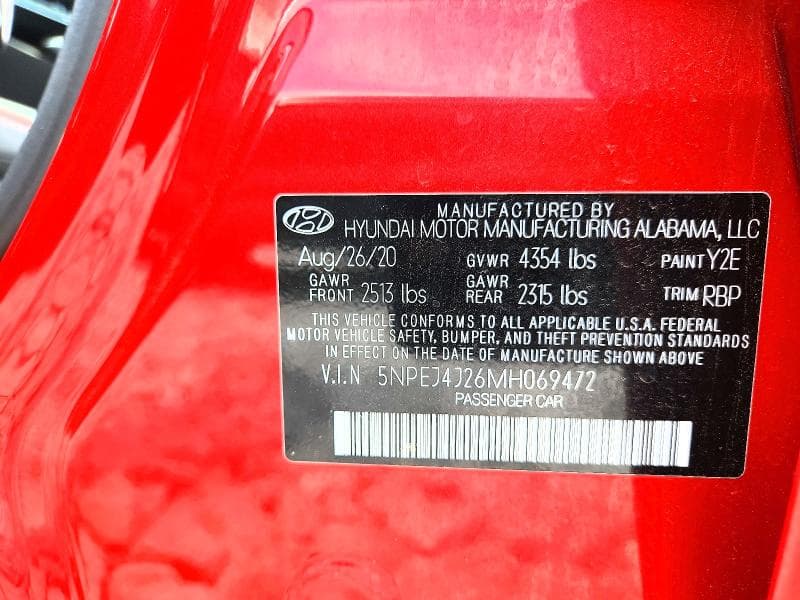 2021 HYUNDAI SONATA SEL PLUS 12