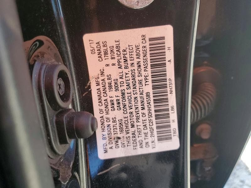 2017 HONDA CIVIC LX 12