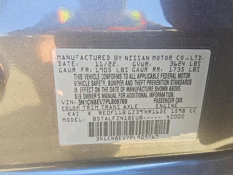 2023 NISSAN VERSA SV 12