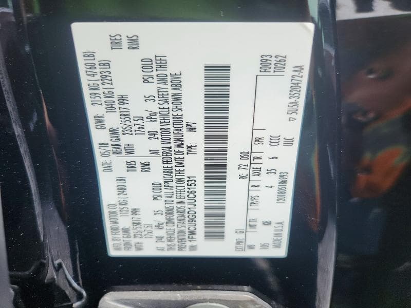 2018 FORD ESCAPE SE 13