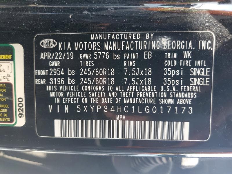 2020 KIA TELLURIDE EX 13