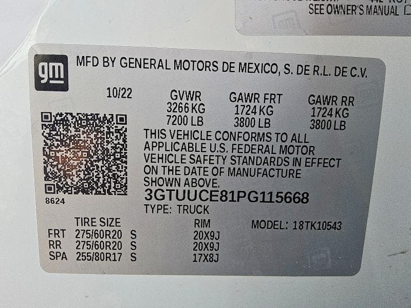 2023 GMC SIERRA K1500 ELEVATION 14