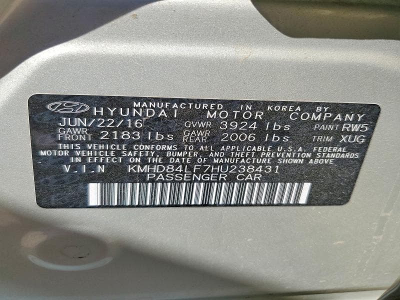 2017 HYUNDAI ELANTRA VALUE EDITION 12