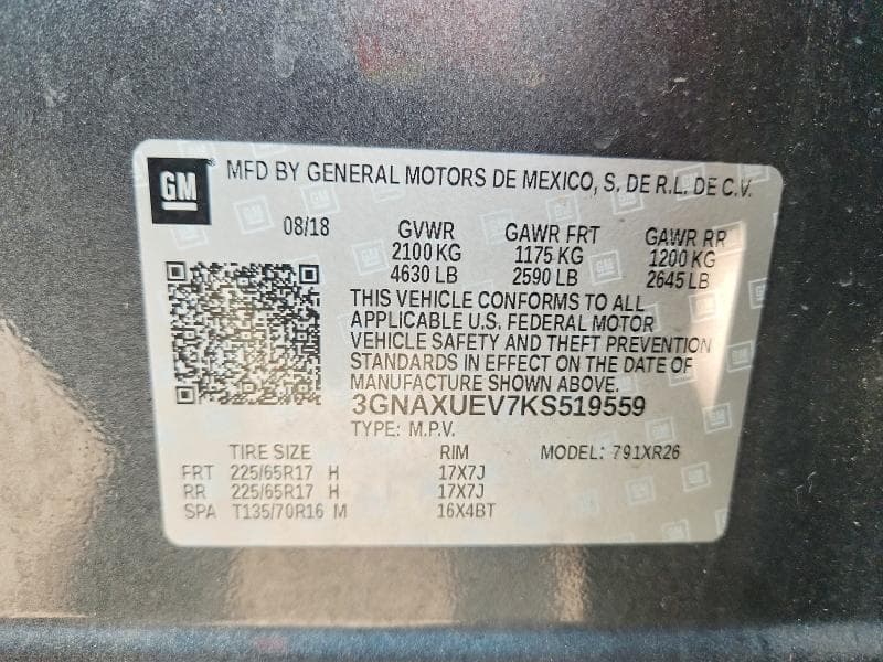 2019 CHEVROLET EQUINOX LT 13