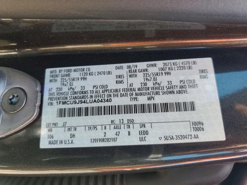 2020 FORD ESCAPE TITANIUM 13