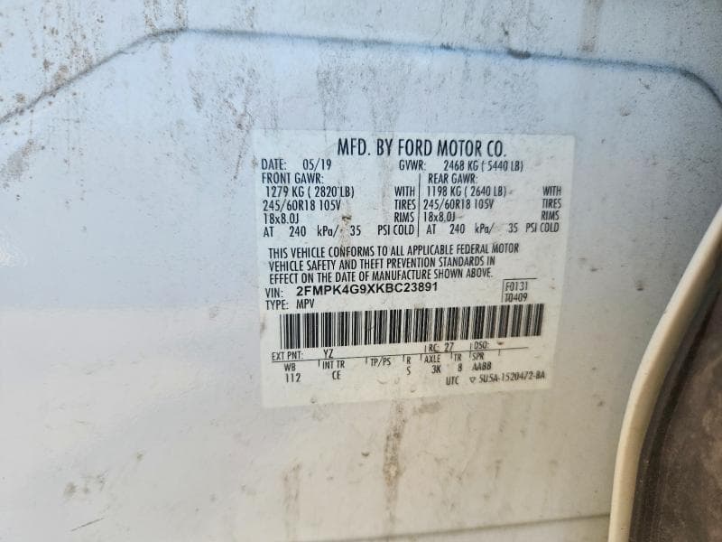 2019 FORD EDGE SE 13