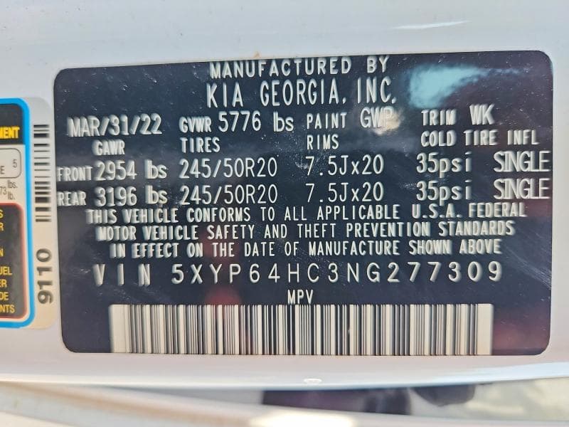 2022 KIA TELLURIDE S 13