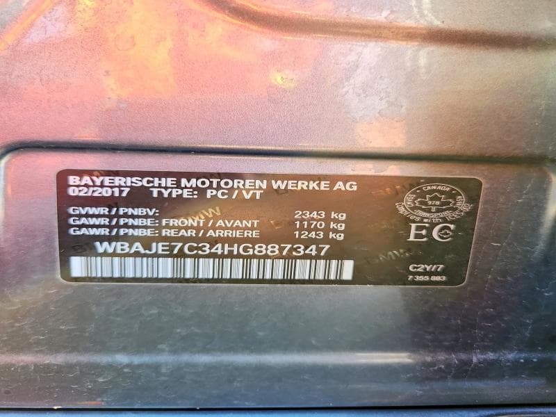 2017 BMW 540 XI 12