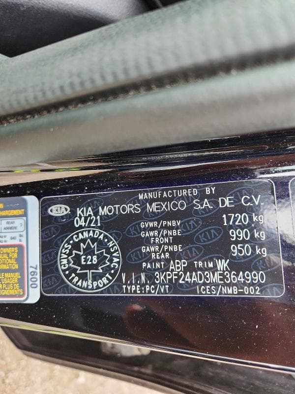 2021 KIA FORTE FE 12