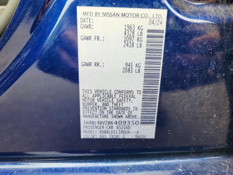 2024 NISSAN ALTIMA S 12
