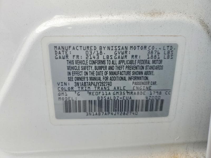 2018 NISSAN SENTRA SV 12