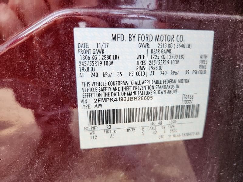 2018 FORD EDGE SEL 14
