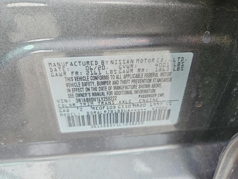 2020 NISSAN SENTRA SR 12