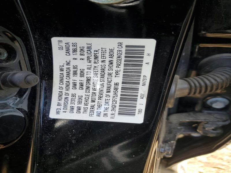 2018 HONDA CIVIC EX 12