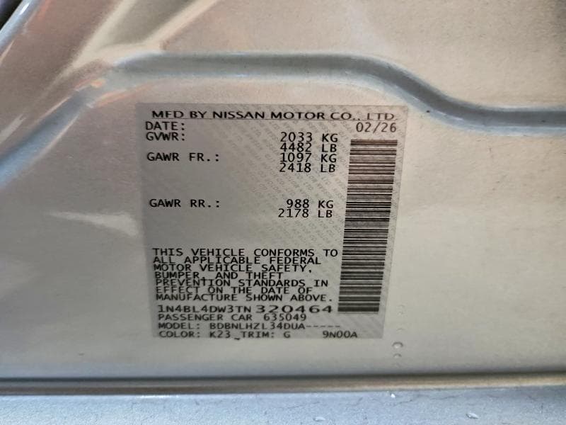 2026 NISSAN ALTIMA SV 12
