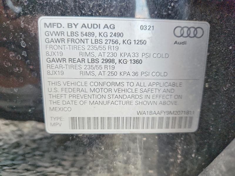 2021 AUDI Q5 PREMIUM PLUS 12