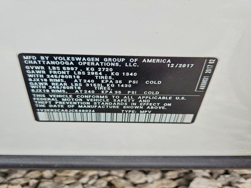 2018 VOLKSWAGEN ATLAS SE 14