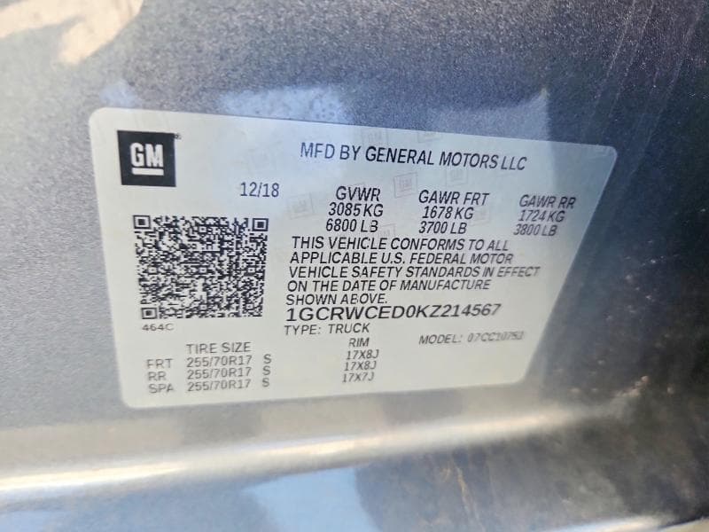 2019 CHEVROLET SILVERADO C1500 LT 12