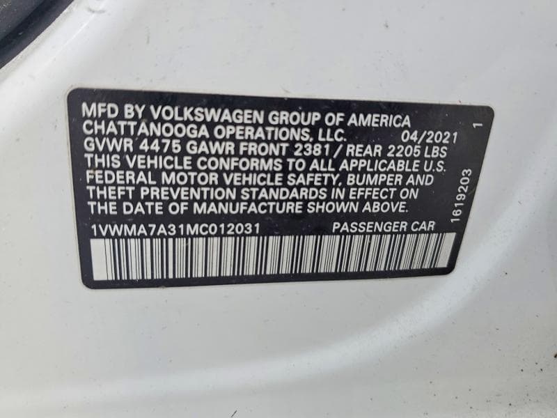 2021 VOLKSWAGEN PASSAT R-LINE 13
