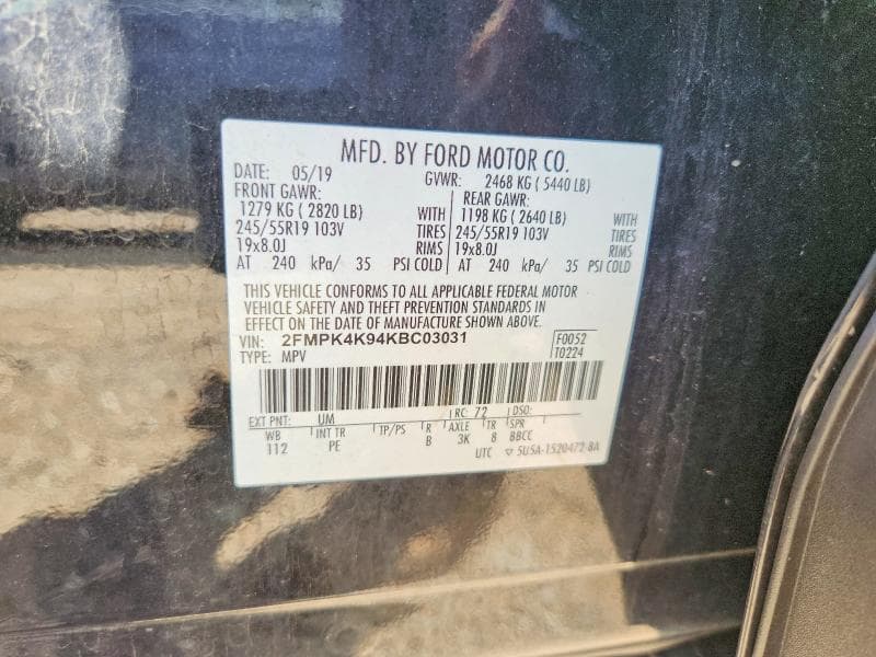 2019 FORD EDGE TITANIUM 12