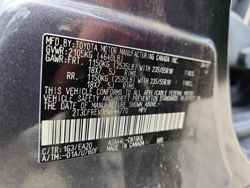 2017 TOYOTA RAV4 LIMITED 13