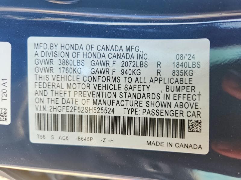 2025 HONDA CIVIC SPORT 13
