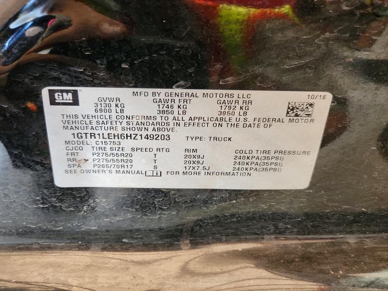 2017 GMC SIERRA C1500 12