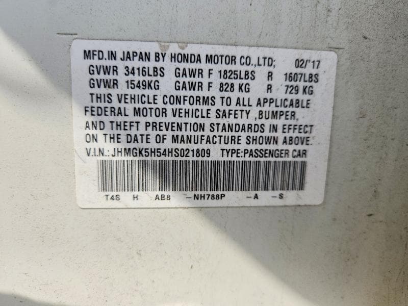 2017 HONDA FIT LX 13