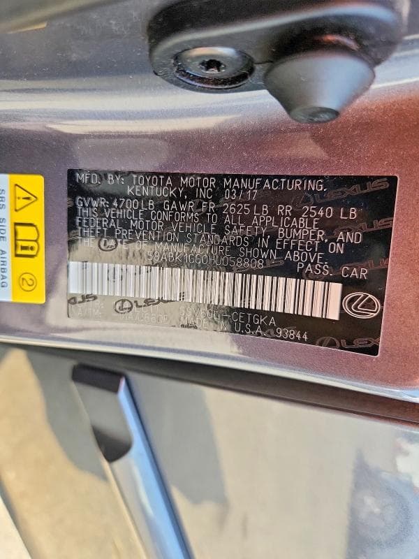 2017 LEXUS ES 350 13
