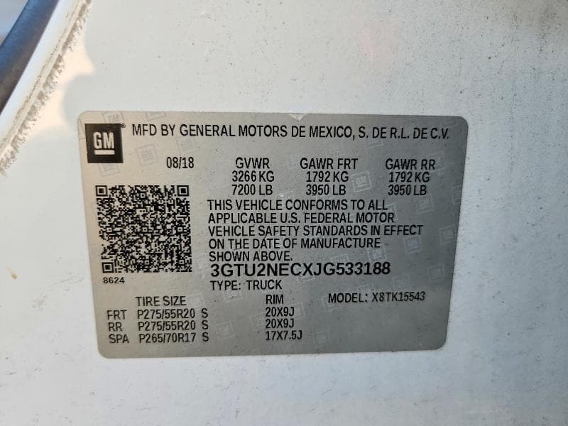 2018 GMC SIERRA K1500 SLT 12