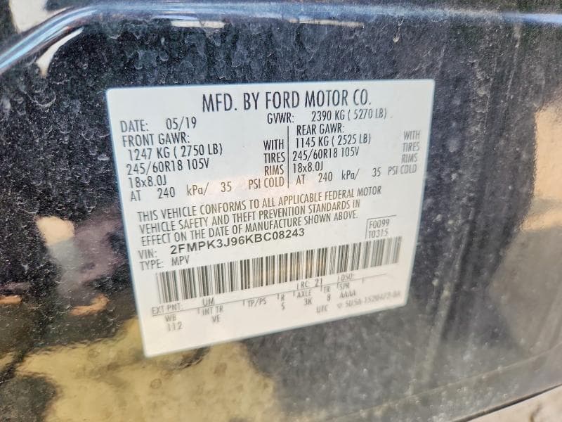 2019 FORD EDGE SEL 13