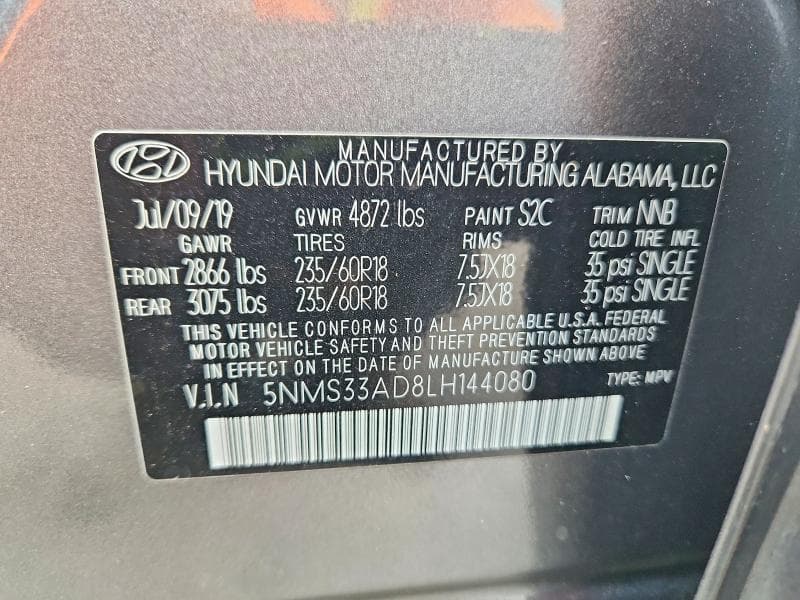 2020 HYUNDAI SANTA FE SEL 13
