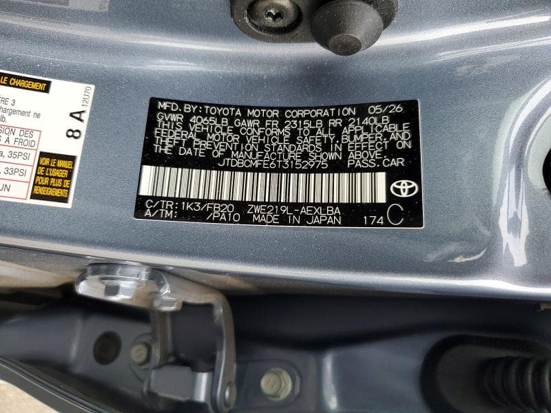 2026 TOYOTA COROLLA HYBRID LE 12