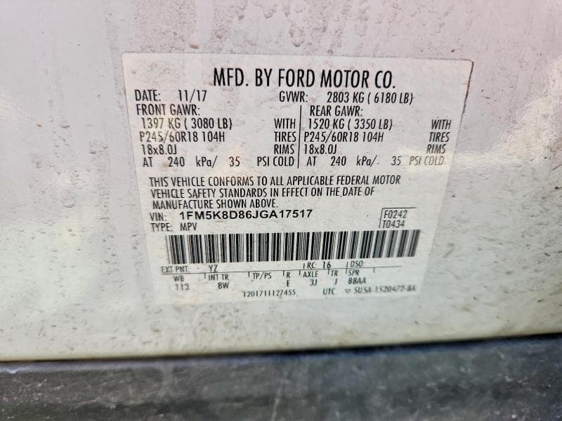 2018 FORD EXPLORER XLT 13