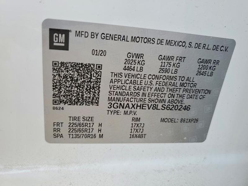 2020 CHEVROLET EQUINOX LS 12
