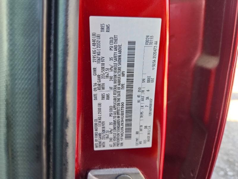 2017 FORD ESCAPE TITANIUM 13