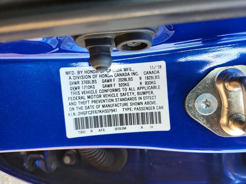 2019 HONDA CIVIC LX 12