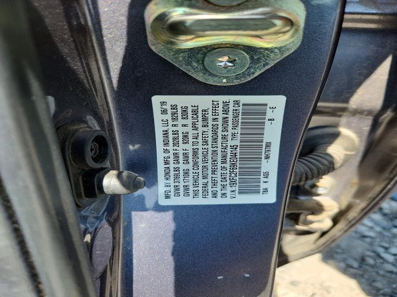 2019 HONDA CIVIC LX 12