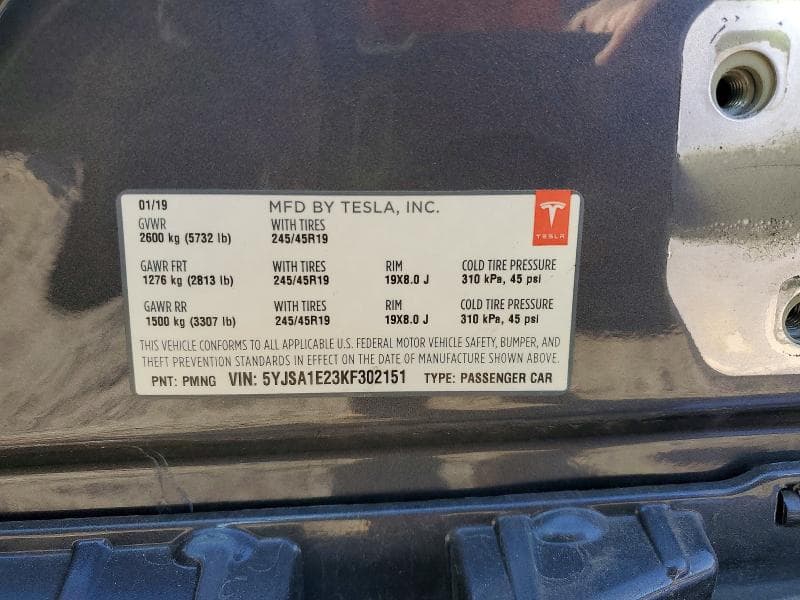 2019 TESLA MODEL S 13