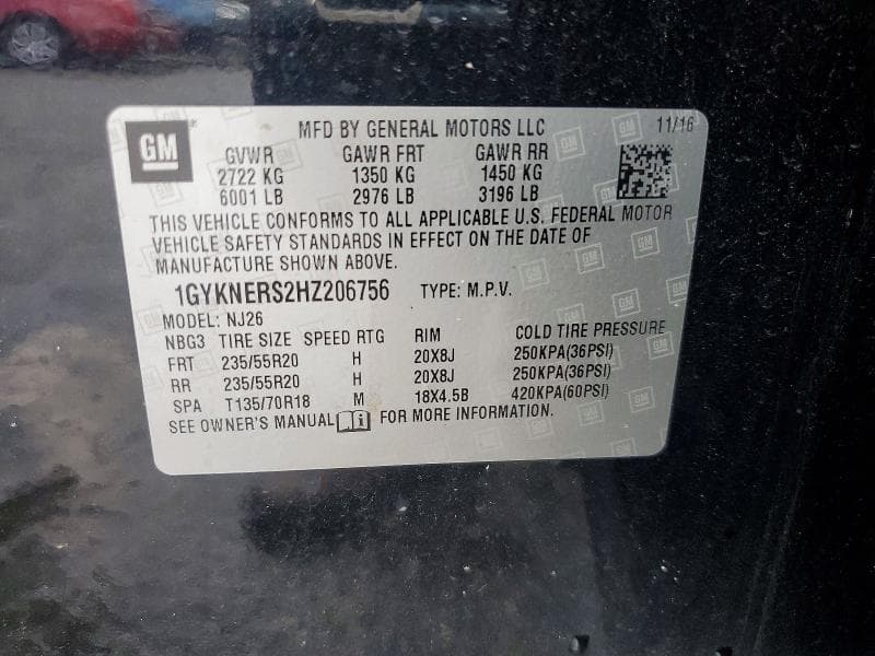 2017 CADILLAC XT5 PREMIUM LUXURY 12