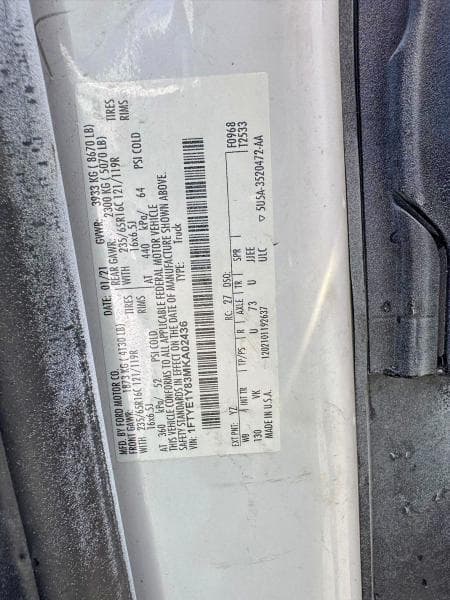 2021 FORD TRANSIT T-150 10